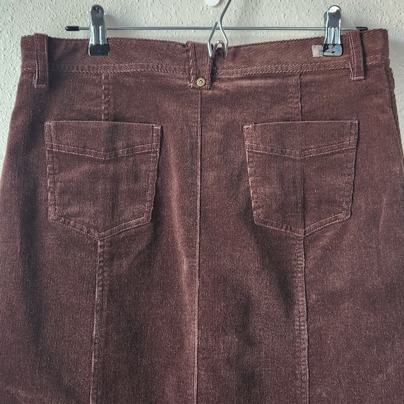 WOOLRICH Brown Vintage Corduroy A-Line Skirt - 10 - Picture 3 of 15